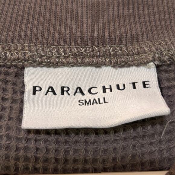 Parachute Home Men’s Waffle Lounge Set Top Only Gray/Brown S - Picture 3 of 5